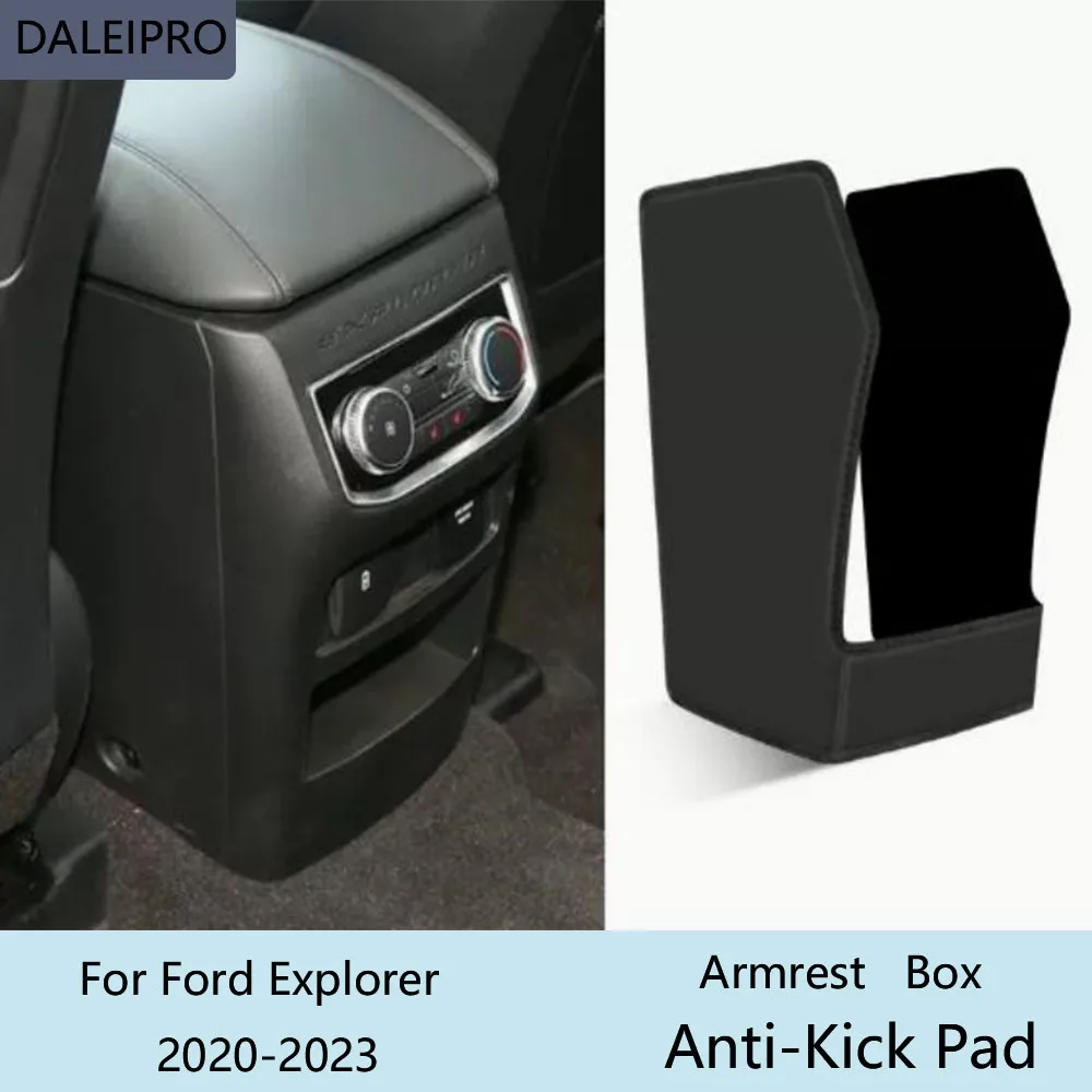 

Car Rear Armrest Box Anti-Kick Pad For Ford Explorer 2020 2021 2022 2023 Microfiber Leather Protective Cover Accessories