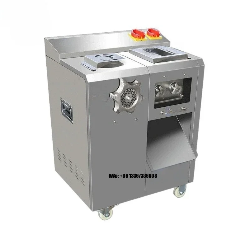 

New Multi-functional Stainless Steel Commercial Electric Meat Grinder & Cutting Machine Automatic Operation 190kg/h Capacity