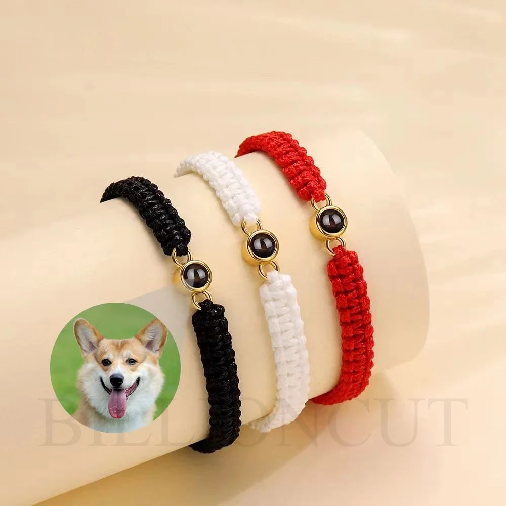 

Custom Photo Projection Bracelet Adjustable 925 Sterling Silver Pendant DIY Picture Bracelet Jewelry Couple Gift