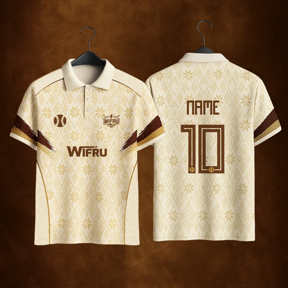 

WIFRU Cricket Sports Jersey Men's Outdoor Lightweight Breathable Quick Dry POLO Shirt Youth Trainer Custom Number Uniform Tops