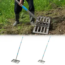 Adjustable Lawn Leveling Rake Lawn Leveler Garden Grass Finishing Soil Level Tool With Stainless Steel Pole For Yard Golf-lawn