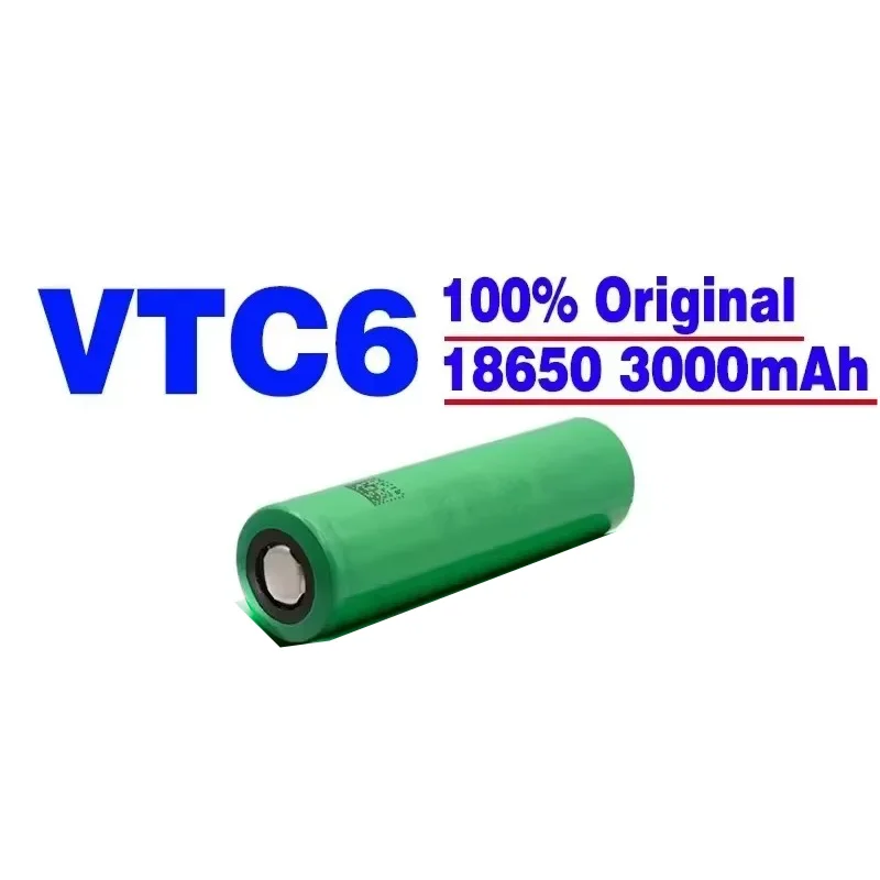 

Литий-ионный перезаряжаемый аккумулятор US18650 VTC6, 18650, 30А, 3000мАч, совместимый с игрушками, инструментами, фонариками Sony VTC6