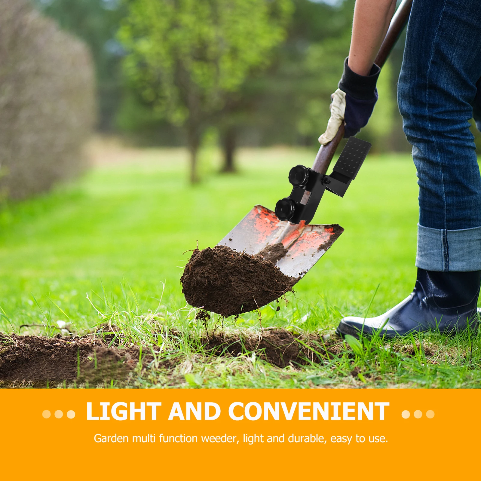 

Garden Shovel Booster Soil Loosener Plastic Iron Rust Resistant Effort Saving Gardening Accessories Tool for Soil Turning