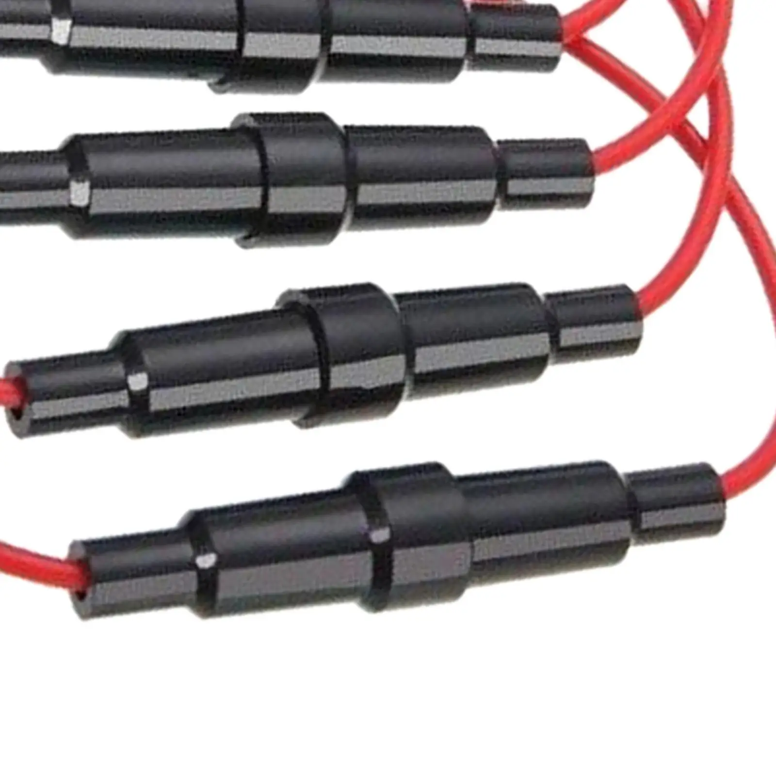 Universal Auto Inline Fuse Holder 5x20mm 10A 250V Waterproof with Red Wire for Vehicle Marine Car Truck Circuit Protection