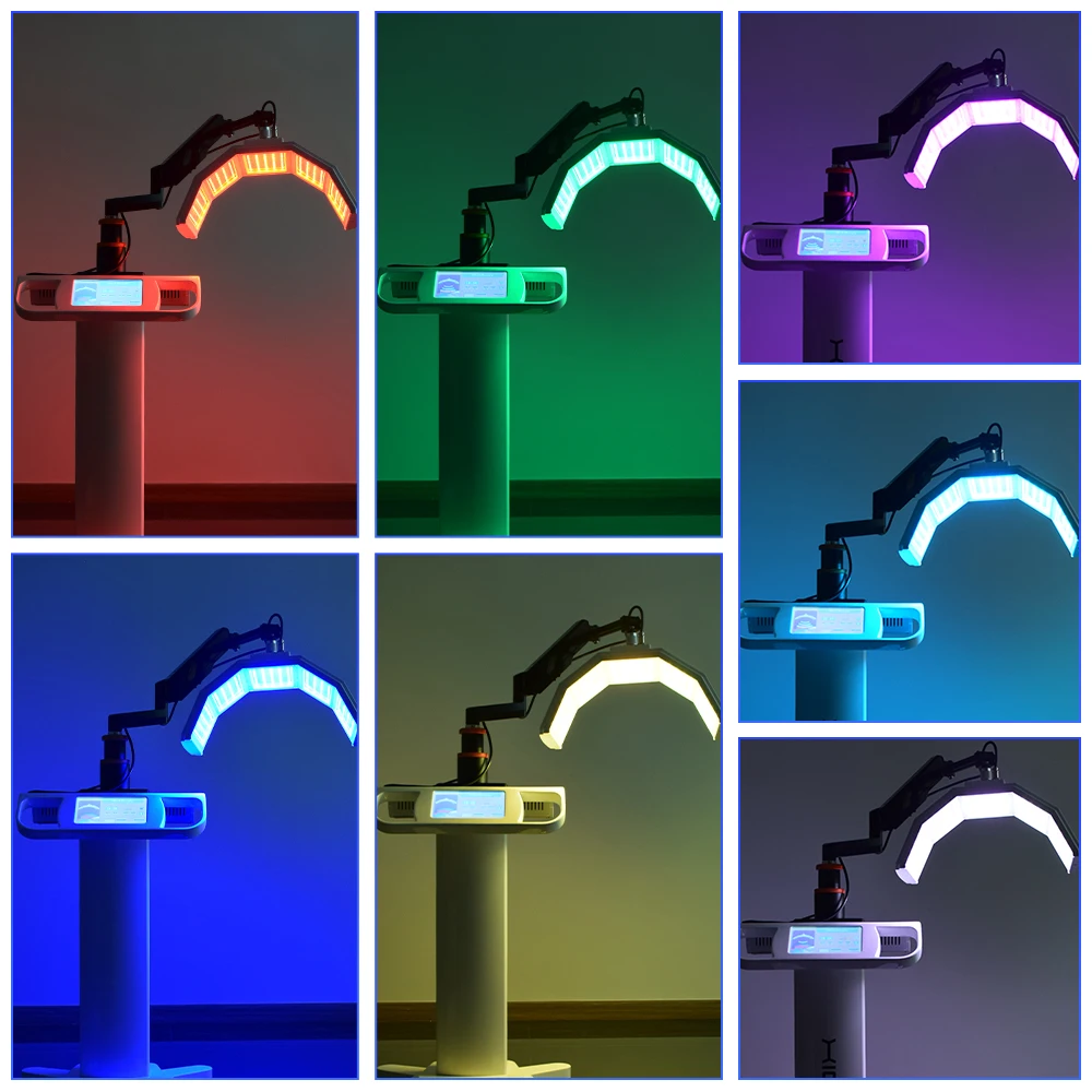 เครื่องบำบัดผิวด้วยแสง LED 7 สี ระดับมืออาชีพ สำหรับดูแลผิวหน้า ลดเลือนริ้วรอย ฟื้นฟูผิวทั่วร่างกาย