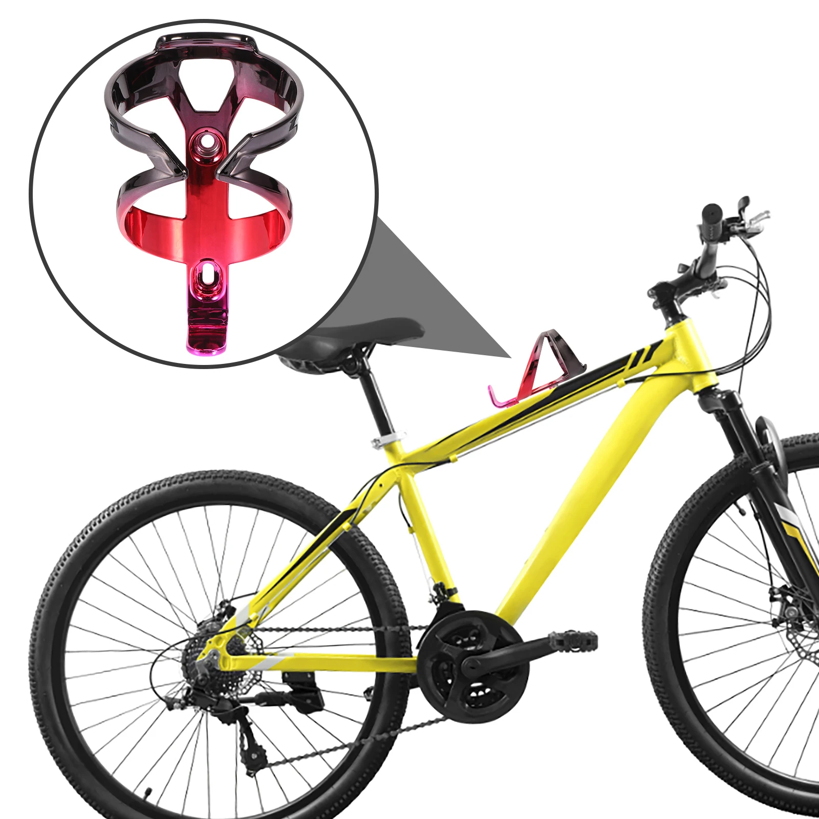 

Electroplated Colorful Mountain Bike Bottle Holder Stable Water Bottle Rack Cycling Storage Stand for Easy Access