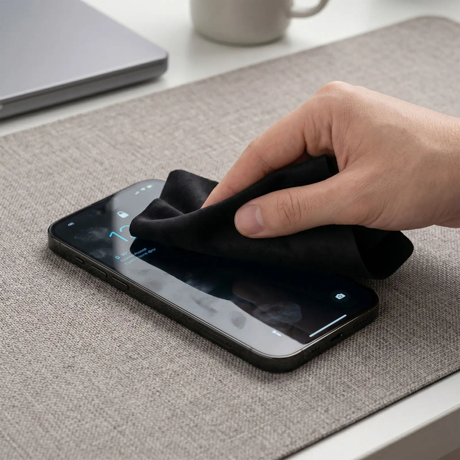10Pcs Microfiber Vinyl Record Cleaning Cloth Black Soft Reusable Disc Cleaner for Cd Dvd Turntable Glasses Screen Car Cleaning