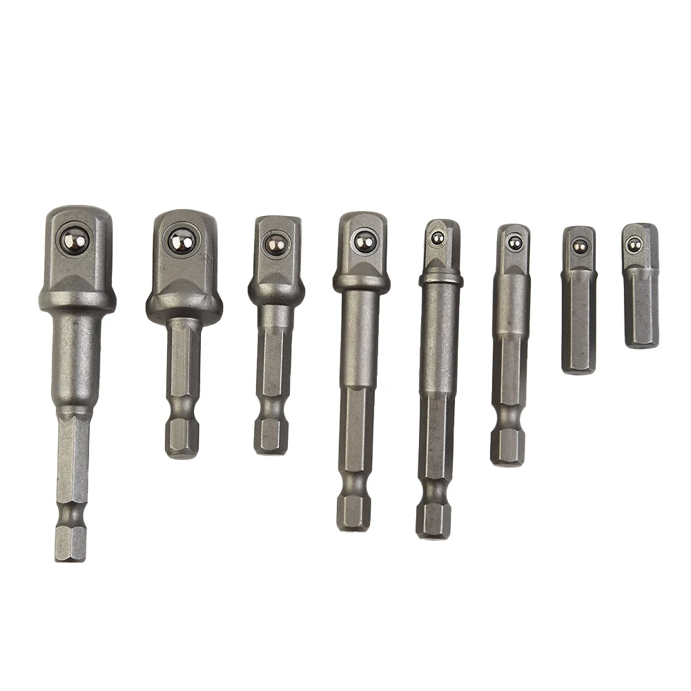 Adaptador de broca adaptador de soquete hex haste prata 1/4in 1/2 3/8 1/4 cromo vanádio aço broca ferramentas manuais alta qualidade
