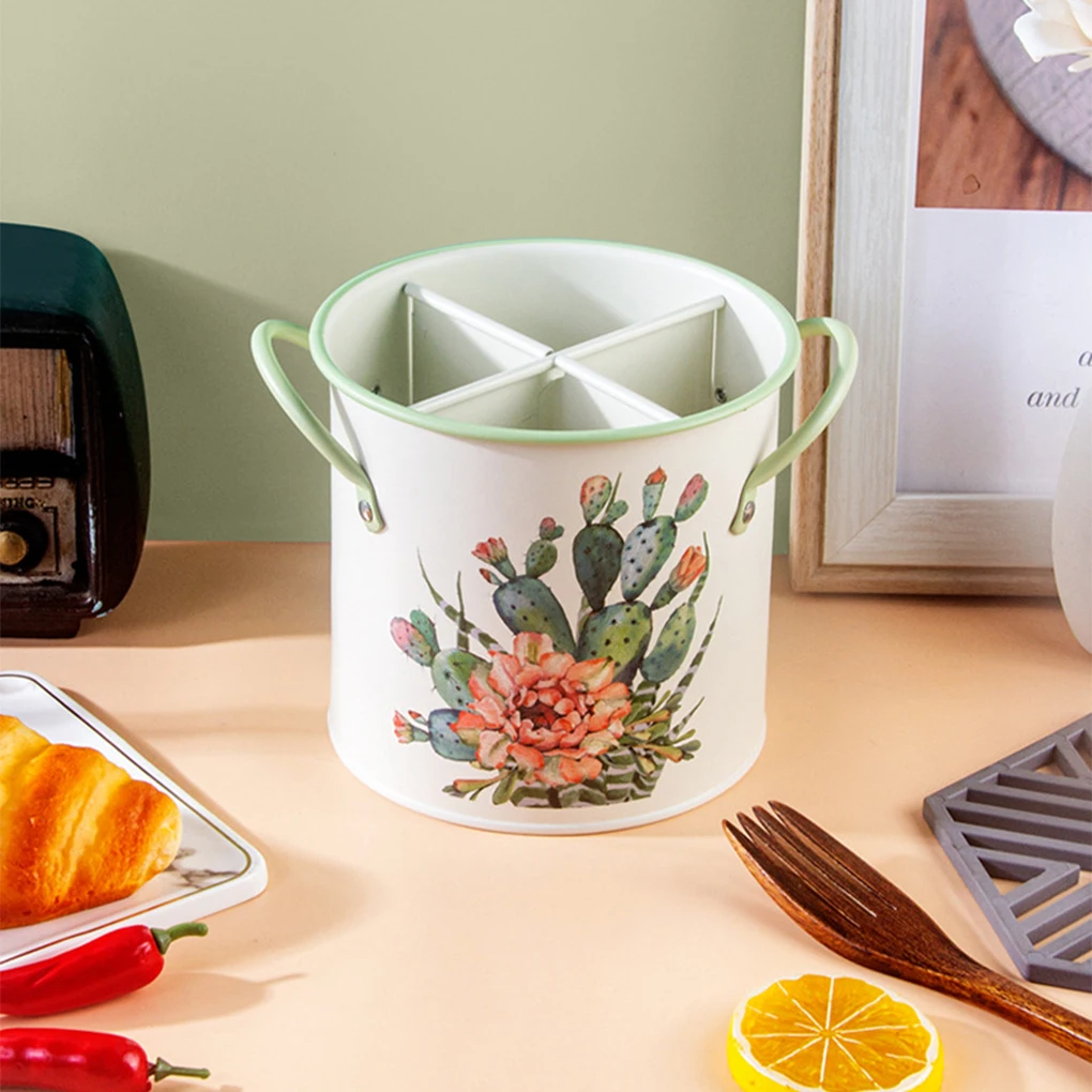 Portable Kitchen Storage Container Durable Iron With Drainage Hole Easy To Carry By Hand. Box