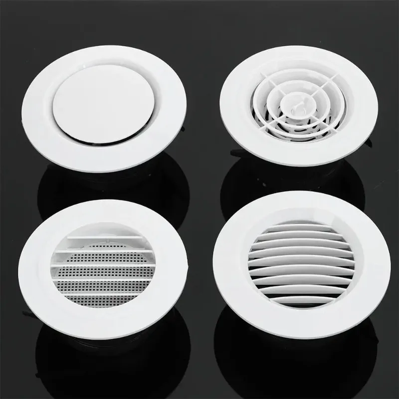 Various Shapes Air Vent Extract Valve Grille Air Circulation Vents Cover 100/150mm Round Ducting Ventilation Cover