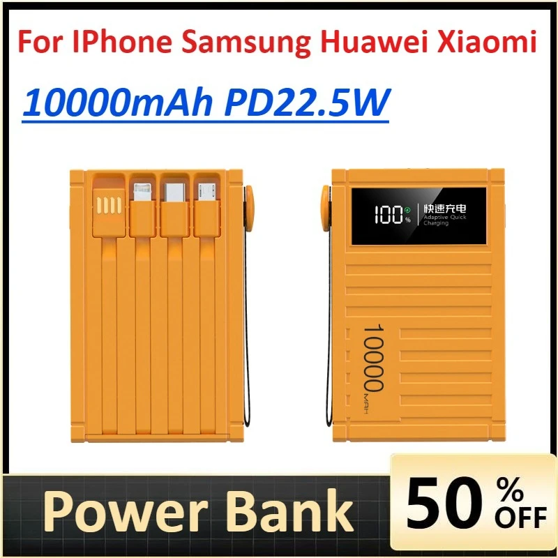 

Power Bank 10000mAh Industrial Wind Assembly Super Fast Charging Portable for IPhone Samsung Huawei Xiaomi PowerBank