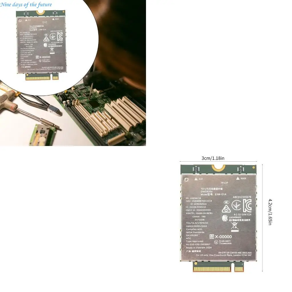EXM-G1A DW5826E M.2 4G LTE WWAN Module for Laptop Models Wide Compatibility Fast Speed Connection E65A