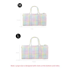 Mochila de la serie de impresión a cuadros rojos, bolsa de viaje, bolsa de maquillaje, bolsa de cintura, bolsa de maquillaje de PVC transparente, bolsa de bolígrafo, nueva