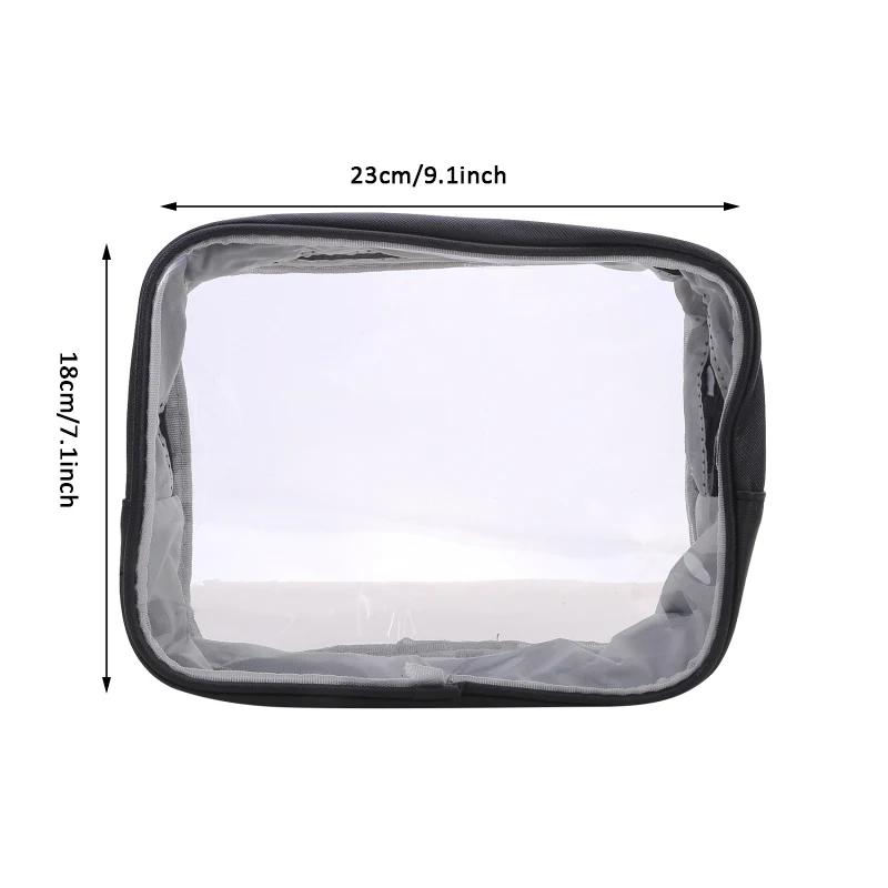 Portable PVC Transparent Cosmetic Bag Zipper Clear Makeup Bags For Women Washing Solid Travel Organizer Toiletry Bag