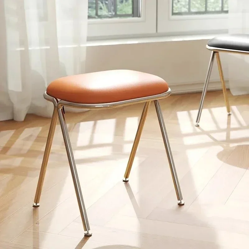 %%Luma Dressing Stool Modern Luxury Makeup Chair for Bedroom Bedside Dressing Table Low Stool
