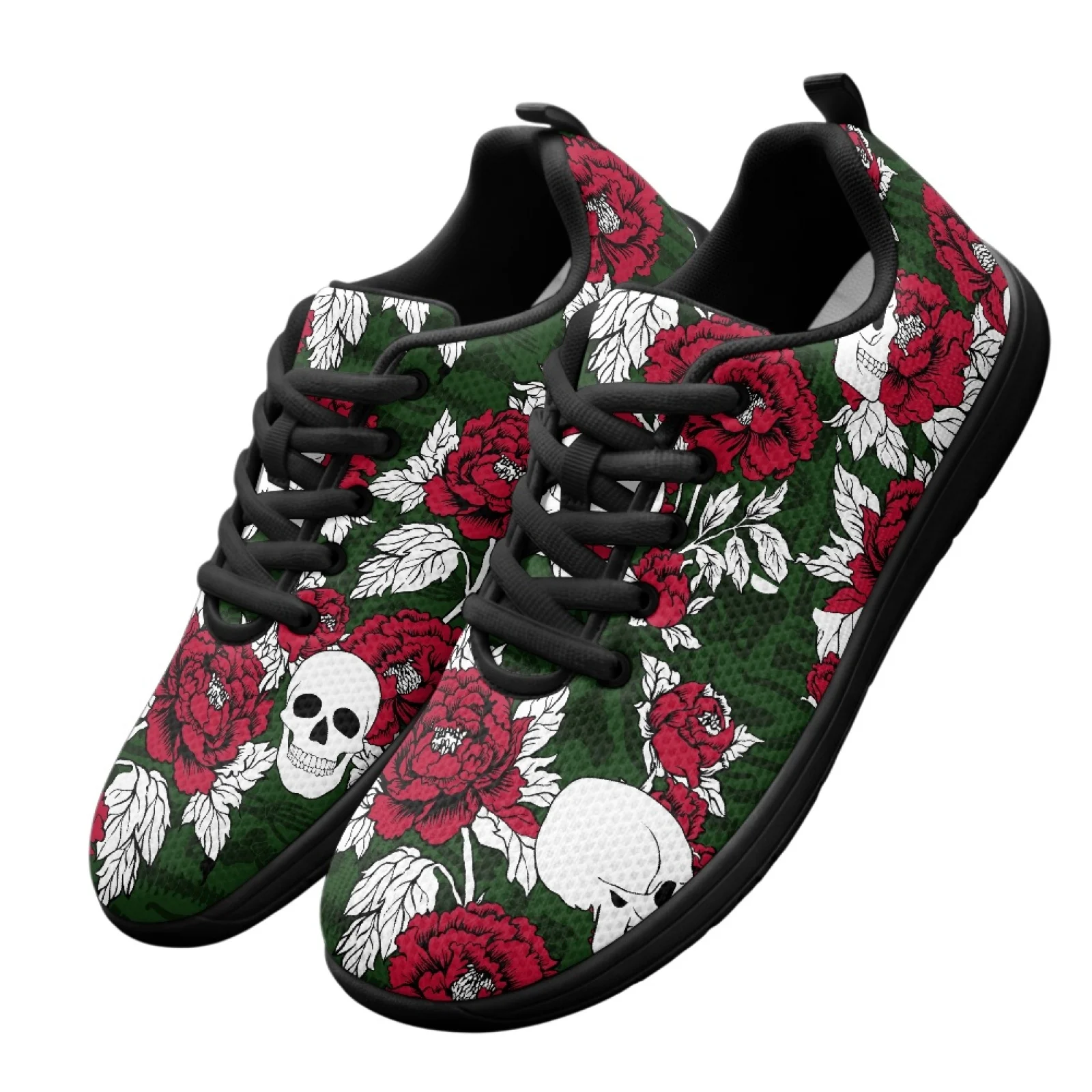 PENSTROLL Non-Slip Walking Shoes Quick Dry Barefoot Shoes for Running Mens Rose Pattern