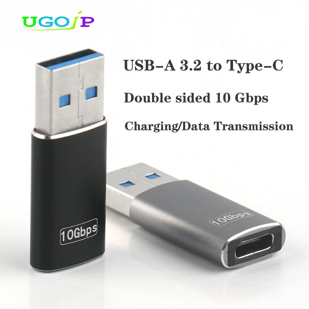 UGOjP USB 3.2 نوع C OTG محول USB A إلى نوع C محول كابل لماك بوك سامسونج هواوي Xiaomi مزدوج الوجهين 10Gbps Data Adap #1