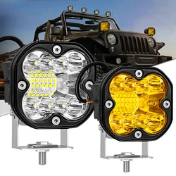 3 Inch Led Pod Lights For Motorcycles 66w Fog Light White And Yellow Light Amber Bright 4x4 Led Lamp Bar Tractor Truck Offroad