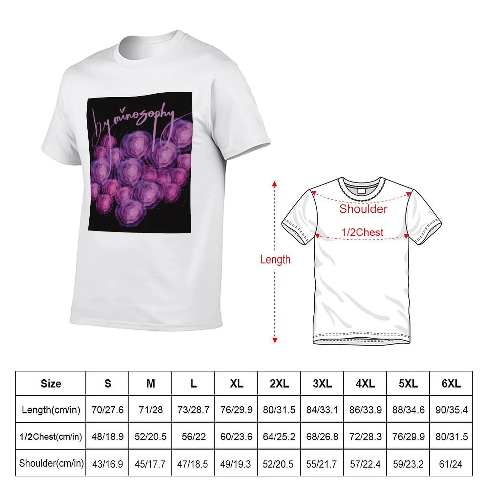 purple and pink roses T-Shirt man tshirt t shirt for man 100 percent cotton T-Shirt