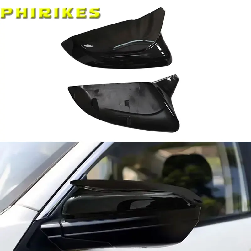 

Sport Horn Shape Carbon Fiber Style Black Rearview Side Mirror cover Caps for Honda Civic 10th 2016 2017 2018 2019 2020