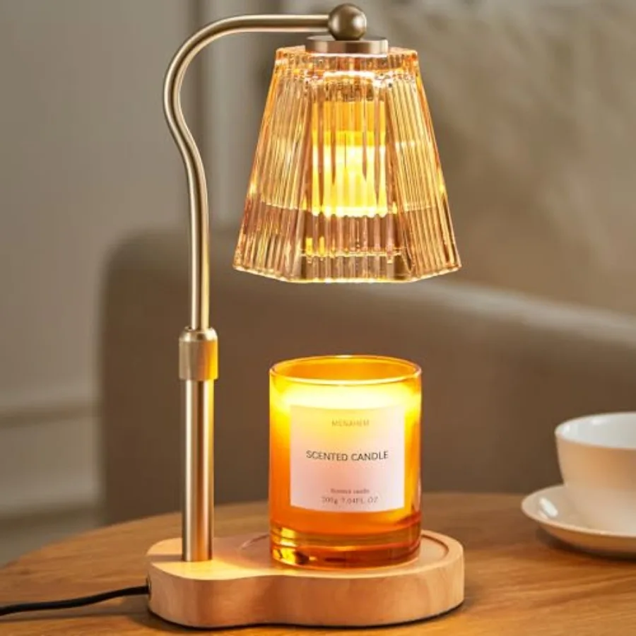 

Candle Warmer Lamp with Timer Dimmable, Flameless Scented Wax Melter for Jar Candles, Adjustable Height Home Decor Night Light,