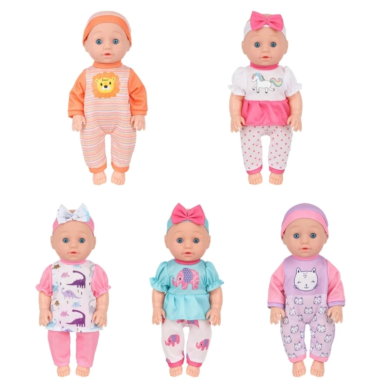 

12in Realistic Baby Doll For Toddler Soft Vinyls Reborns Toy with Clothing Interactive Comfort Companion Doll Sleep Toy 15UB