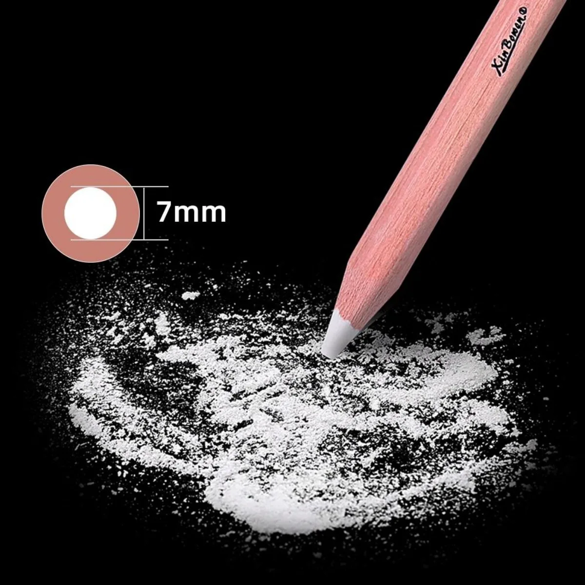 2Pcs/set Thicked Sketching White Charcoal Pencil Art Highlight Pencil For Beginner Drawing and Shading Stationery