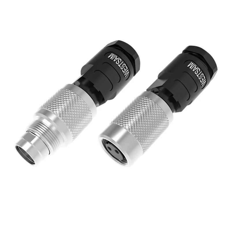 M9 Male and Female Connectors 2 3 4 5 7 8 Pin Welding Shielded Waterproof Aviation Plug Industrial On-site Assembled Connector