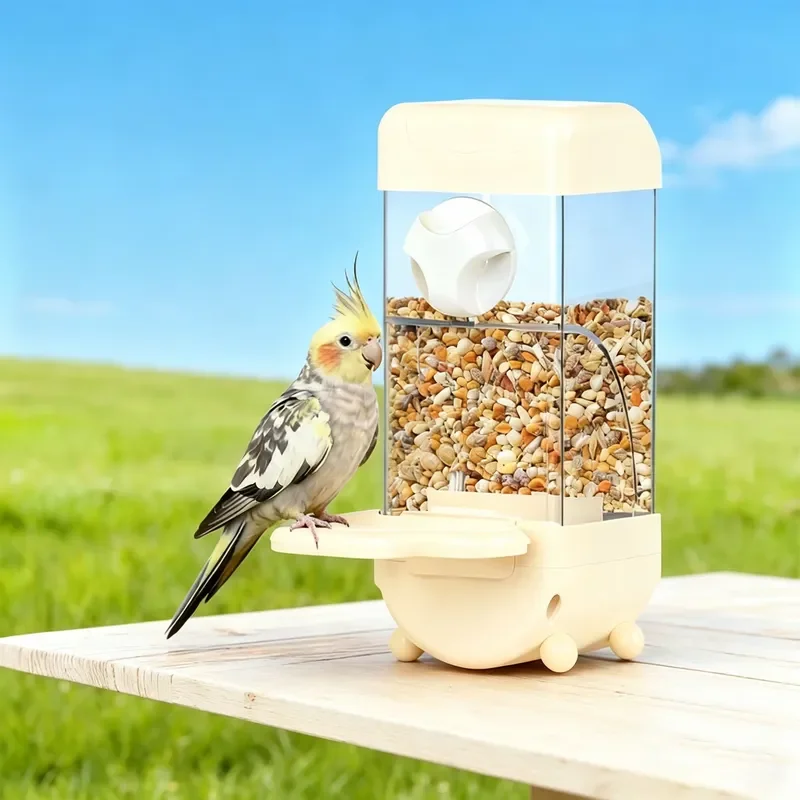 Anti Splash Magnetic Parrot Feeder Hanging Bird Cage Food Box Large Capacity Detachable Chaff Eco Friendly Indoor Outdoor Use