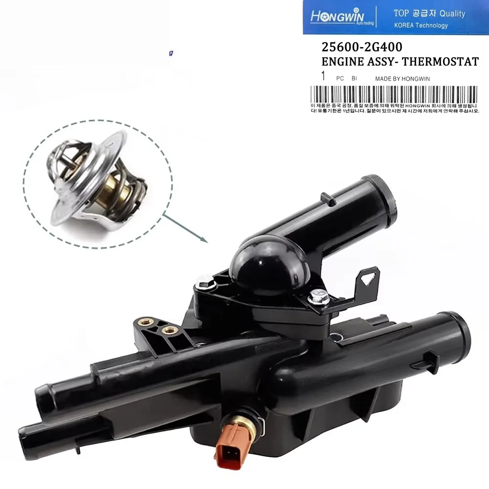 

Conjunto termostato refrigerante motor para Hyundai Sonata ix35/Tucson I45 Kia Sportage Optima III, 25600-2G400, 25600A, 25600