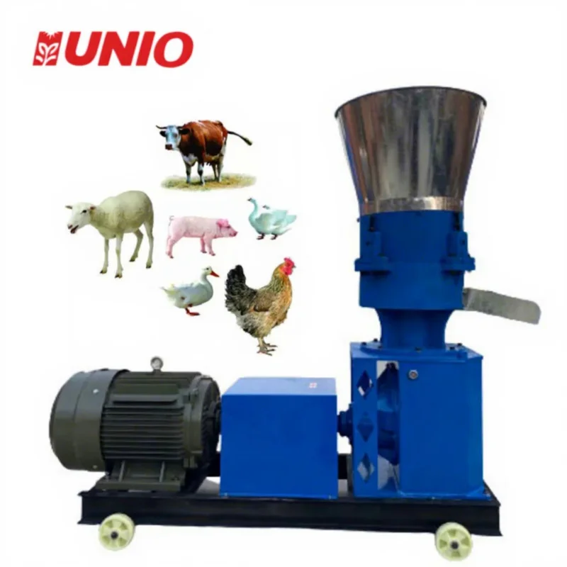 New Unio High-Accuracy Horse Pellet Making Machine 150KG/H Floating Fish Feed Goat Rabbit Animal Mobile China For Sale