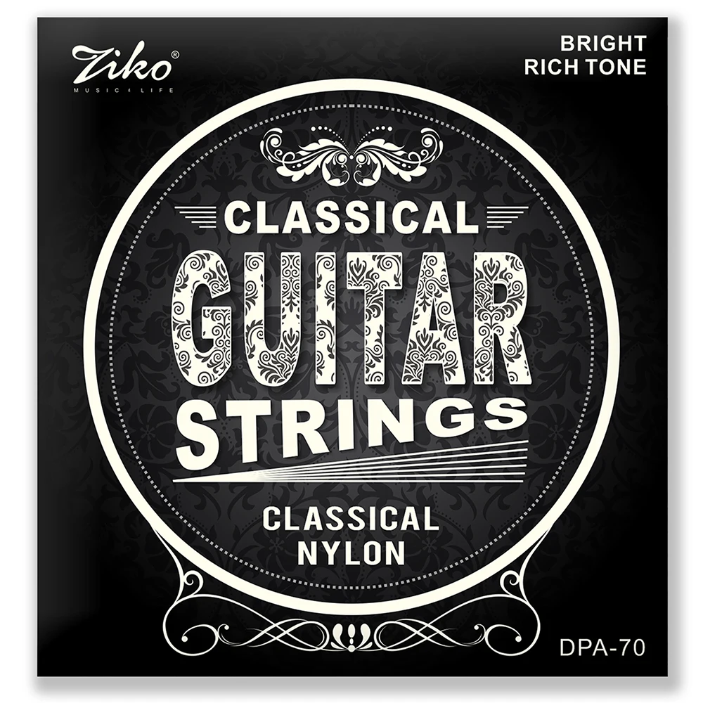 ZIKO DPA-70 corde per chitarra classica nucleo in Nylon placcato argento rame avvolto corde per chitarra classica accessori per chitarra parti