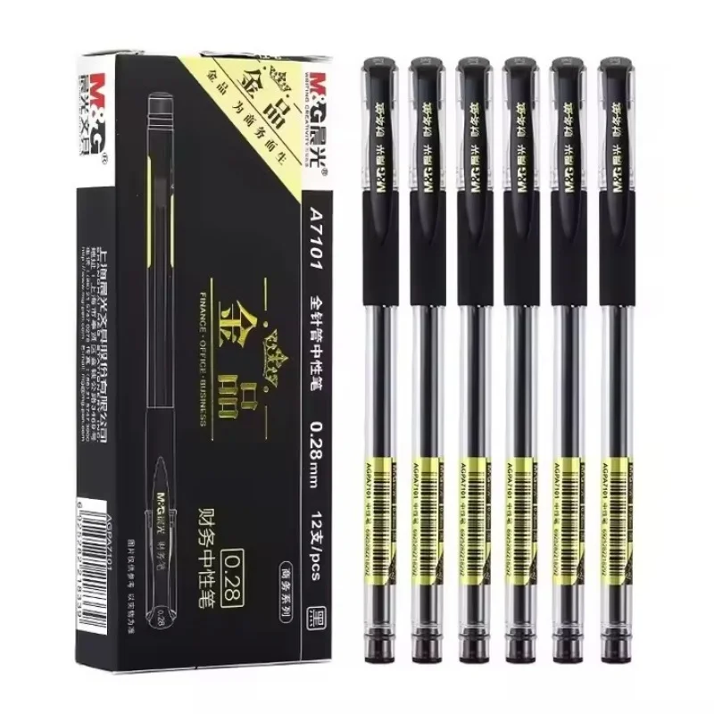 M&G Finance Extreme Fine Pen 0.28 Full Barrel Neutral Black Neutral Pen