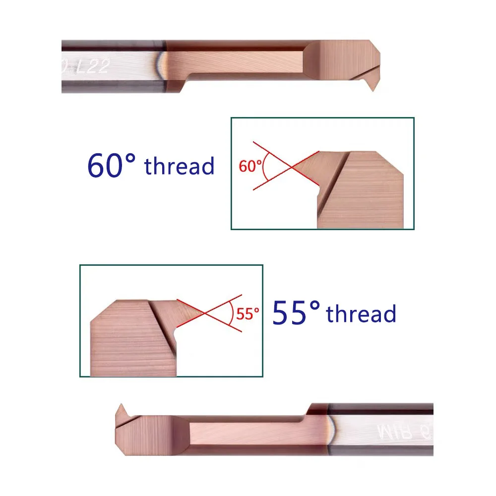 

MIR MIL 3/4/5/6/7/8/10/2.9/3.9/4.9/5.9 A55 L15/22 Thread small hole thread boring tool Integral alloy inner hole boring cutter