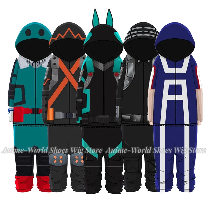 

Anime Cosplay Pajamas Midoriya Izuku One-Piece Jumpsuit Unisex Sleepwear Halloween Carnival Suit