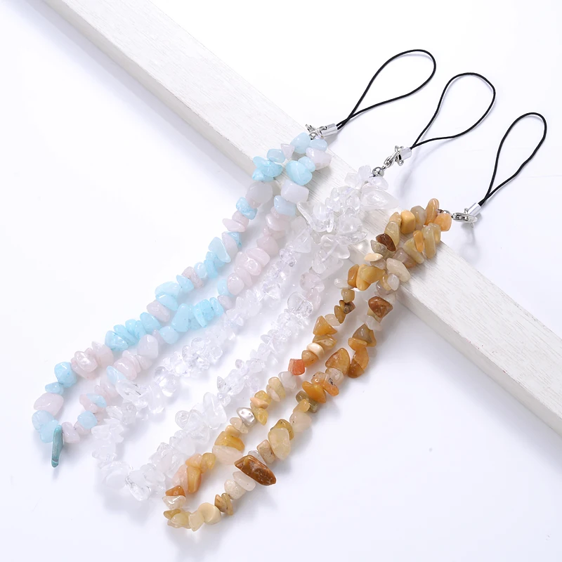 Fashion Creative Gravel Mobile Phone Chain Classic Beaded Phone Strap Lanyard Hanging Chain For Women Girls Anti-Lost Jewelry