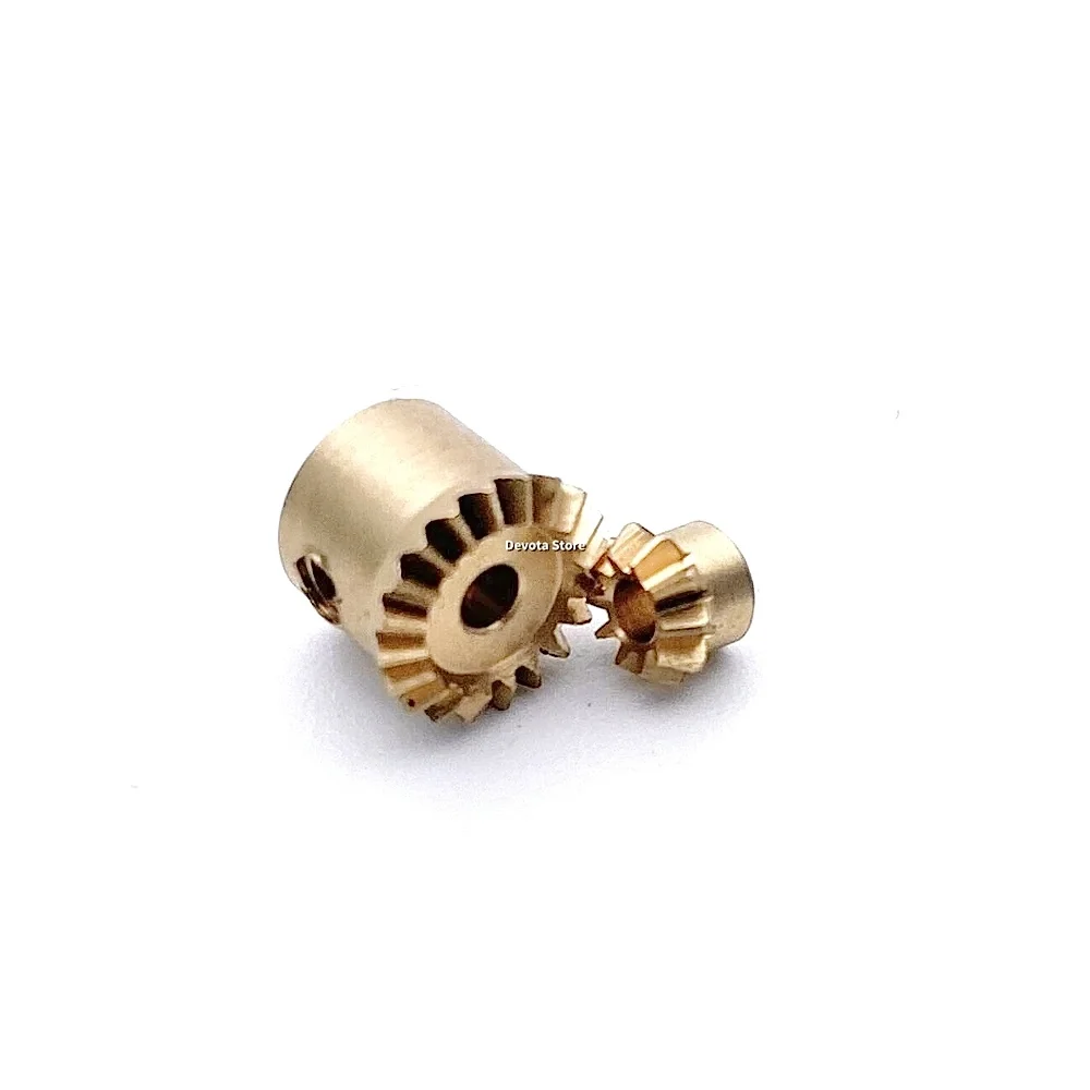 1:2 Bevel Gear 90-Degree Drive 0.4M 10/20 Teeth 1/2mm Mini DIY Model Car Precision Accessories Driving Wheel