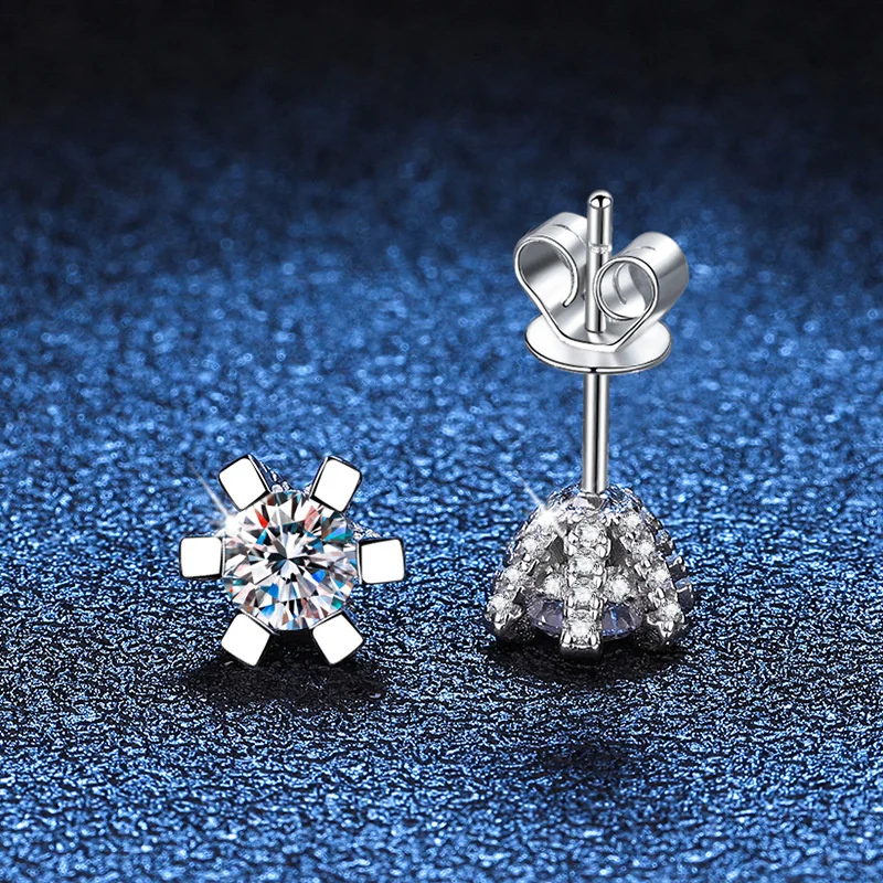 Imagem -04 - Butterflykiss-moissanite Brincos de Pedras Preciosas para Mulheres Sólido 925 Prata Esterlina Solitário Jóias Finas Nova Chegada 04 ct