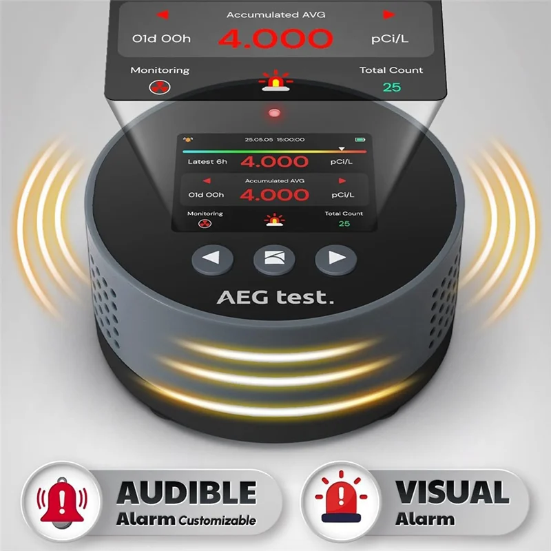 【B74A】Portable Home Radon Detector Natural Radon Gas Radiation Detector For New Marble Granite Homes