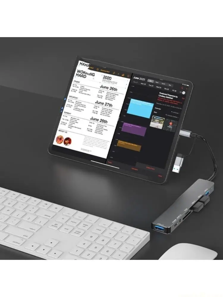 USB C Adapter 4/5/7/8 Port USB3.0 100W Docking Station Fast Charging Transfer