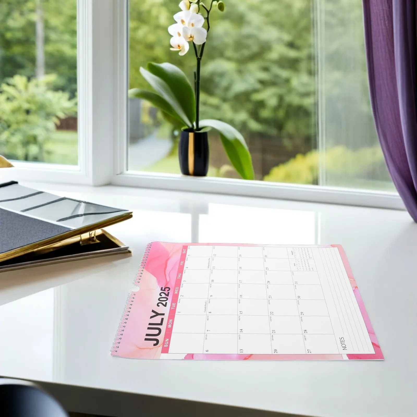 

2026 Hanging Wall Calendar Spiral Wire Bound 18 Months July 2025 Dec 2026 Minimalist Design Holiday Countdown Family Office