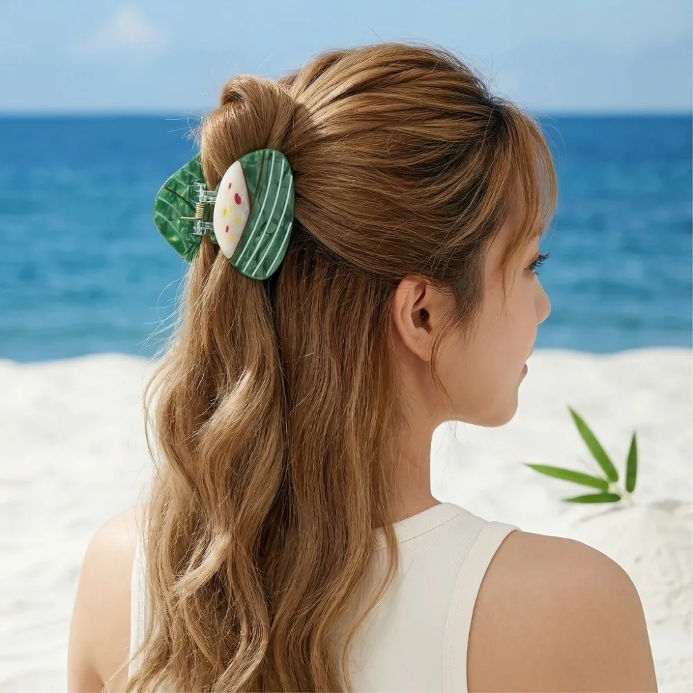 Waterproof Zongzi Shark Clip Sweet Chinese Style Acetic Acid Hair Claw Headwear High-Quality Rice Dumpling Hairgrips