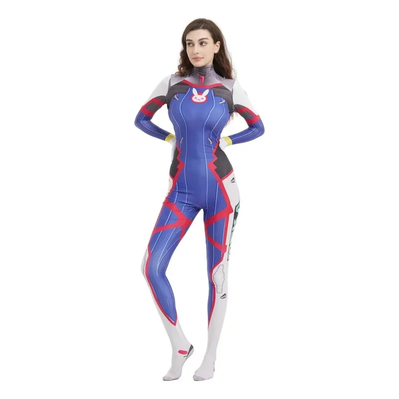 

Игры Overwatch Косплей Костюм D.VA Костюм супергероя 3D печатный спандекс костюм зентай мужской и женский боди Хэллоуин Coscostu