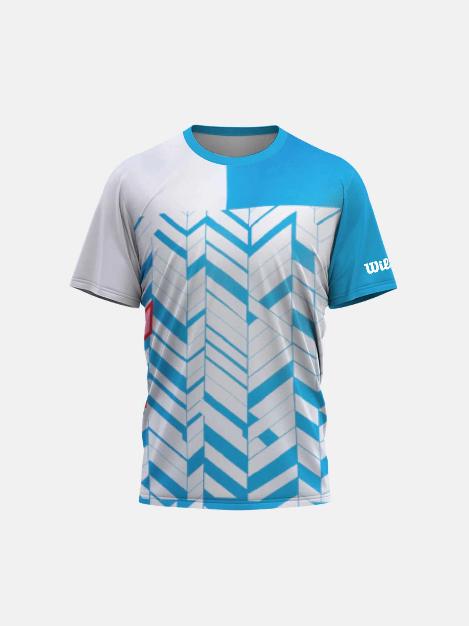 2025 New staggered stripe 3d printed men's tennis T-shirt Men's table tennis T-shirt Quick drying breathable sports T-shirt