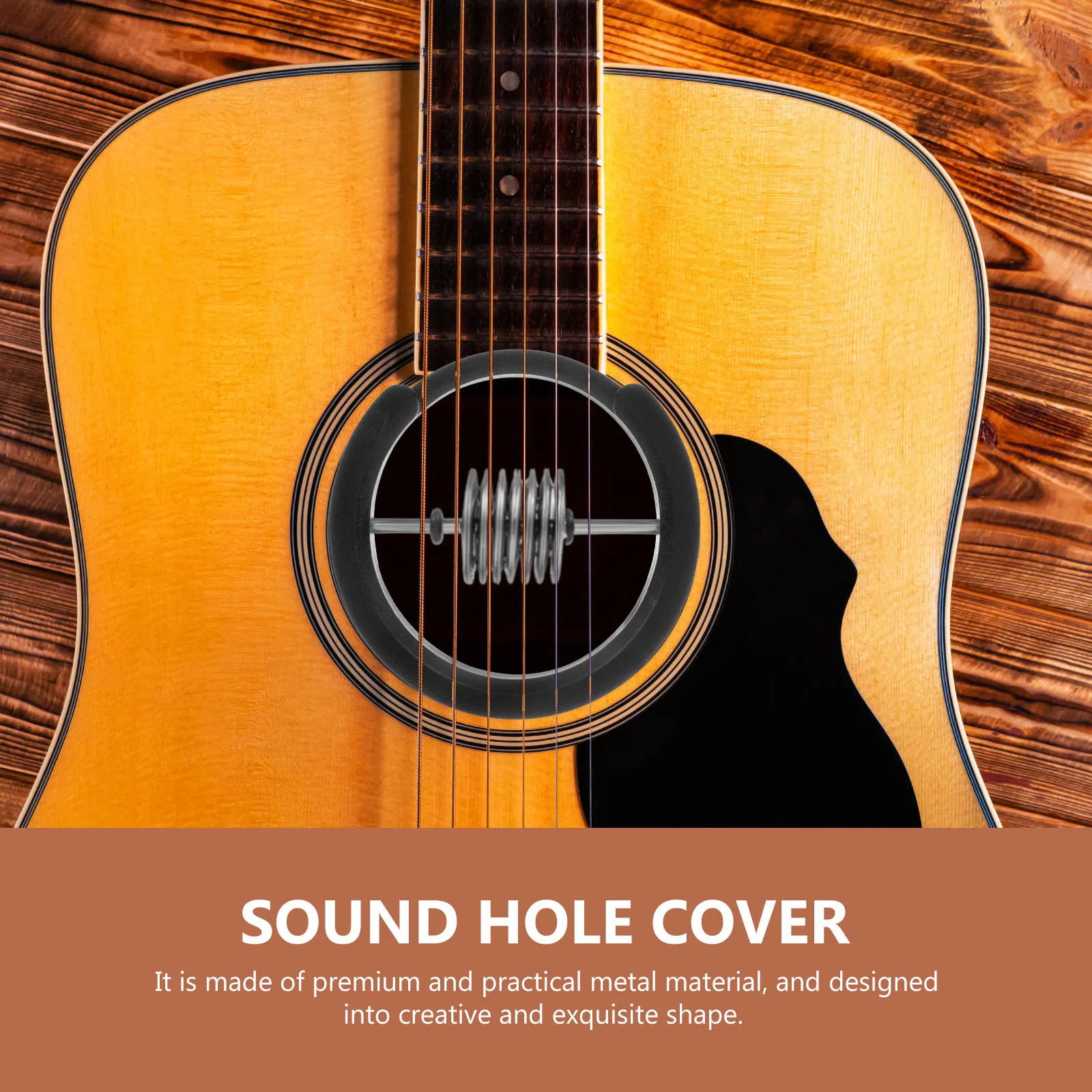 

Small Metal Guitar Sound Hole Cover Durable Practical Easy Install Guitar Screen Insert For Acoustic Folk Guitar Accessories