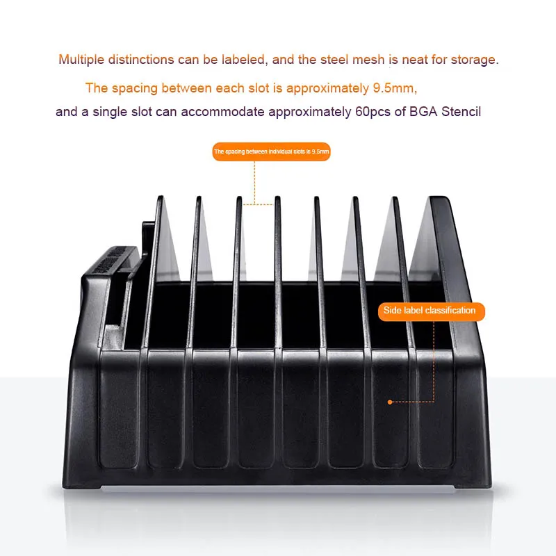 YCS-W08 BGA Reballing Stencil Storage Box For Tin Template Steel Mesh Organizing And Classifying Mobile Phone Repair Workbench