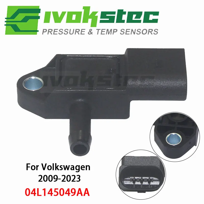 Exhaust Gas Pressure Sensor For VW Golf Passat T-ROC Tiguan Touran 1.6 TDI Audi A3 A4 Q2 Q5 Seat Skoda 2009-2023 04L145049AA