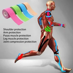 5M Kinesiology Tape Muscle Bandage Sports Cotton Elastic Adhesive Strain Injury Tape Knee Muscle Pain Relief Stickers