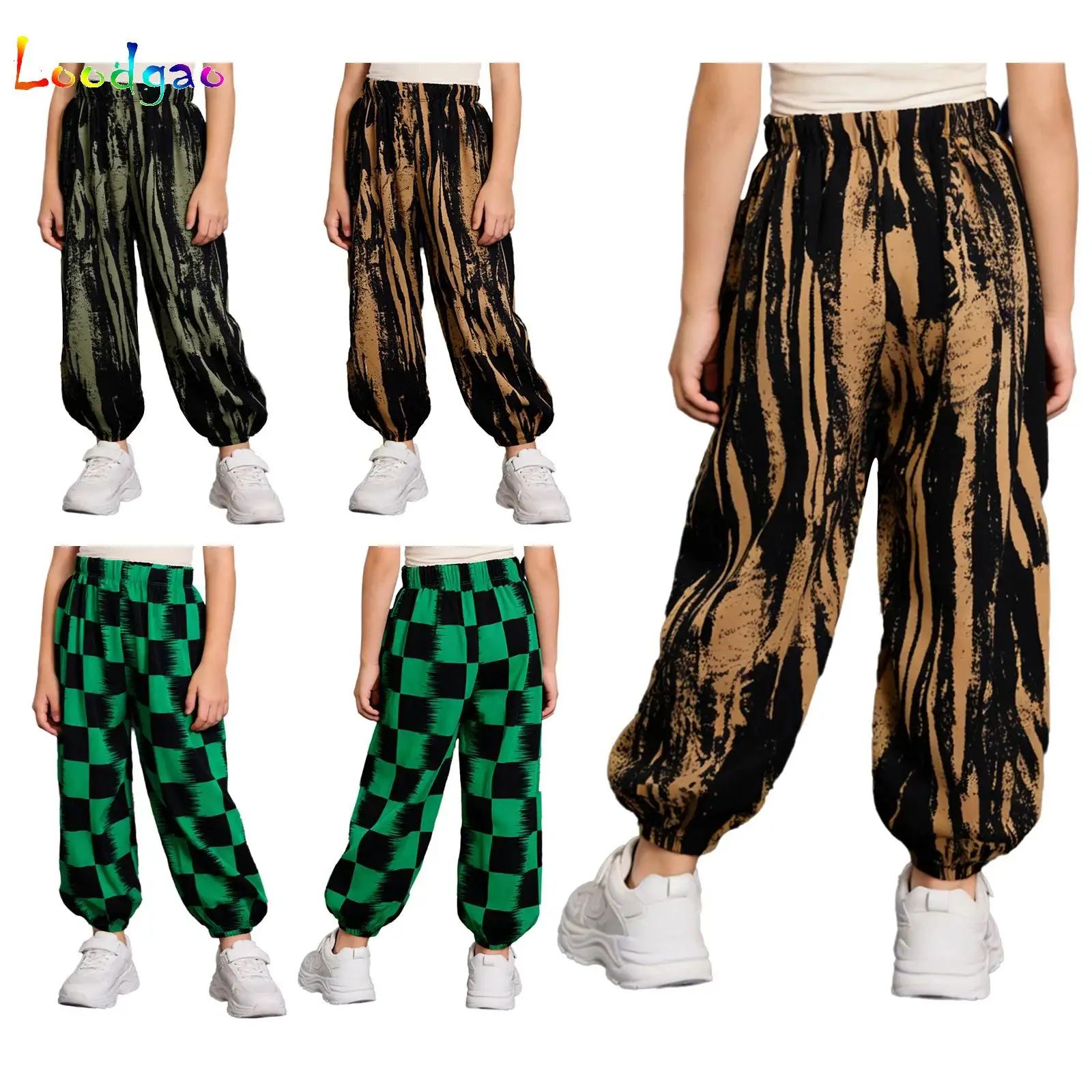 

Kids Clothes Plaid/Striped Harem Pants Fashion Casual Loose Bloomers Children's Wear Trousers Boys Girls Thin Wide Leg Pants