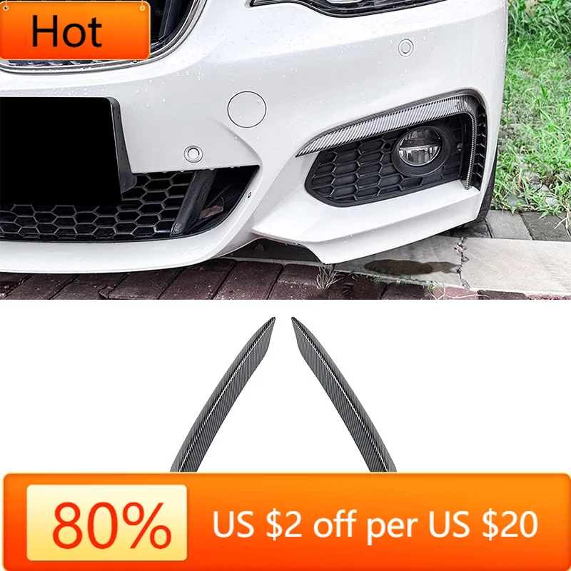 

Гоночные грили для BMW 2 серии F22 F23 M Sport 2015-2019, глянцевый черный/углеродное волокно, впускная рама, спойлер, сплиттер